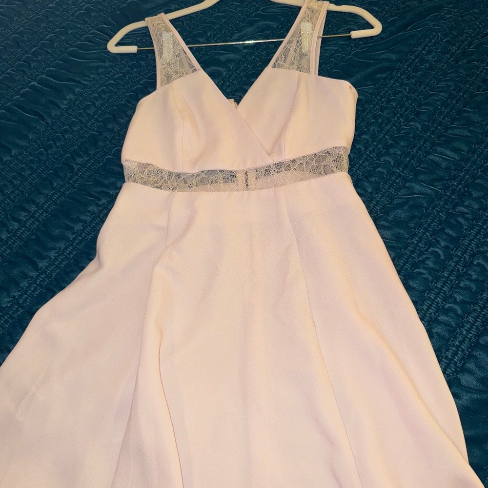 BCBG Generation Light Pink Lace Cutout Dress